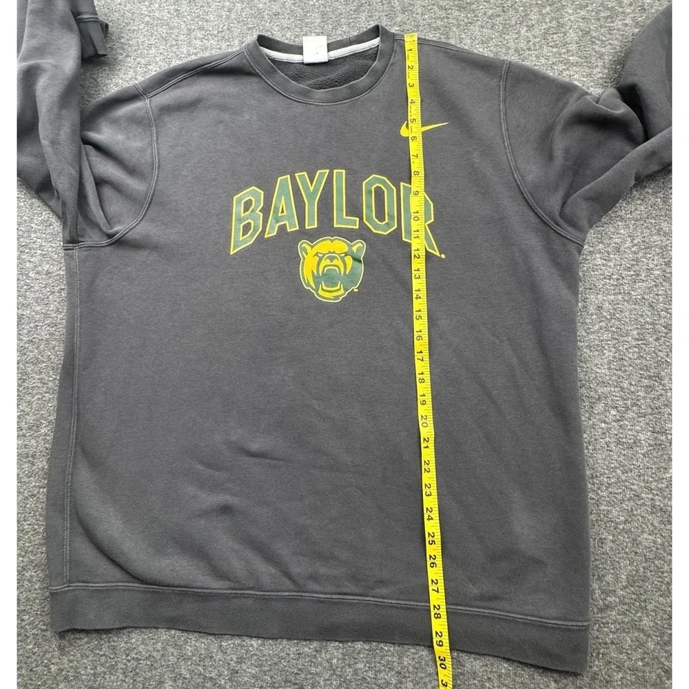 Nike Baylor Bears Sweatshirt Mens Sz XL Gray Nike Club Fleece Crew Pullover NCAA